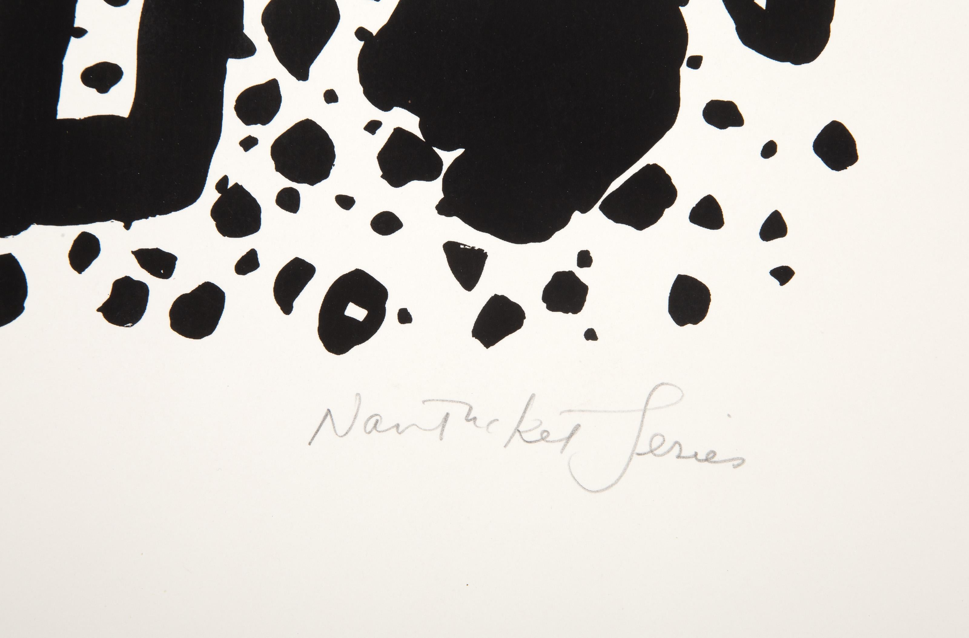 Tierra pantanosa de la serie Nantucket, serigrafía minimalista de Bob Cato - Still-Life Print Negro de Bob Cato 