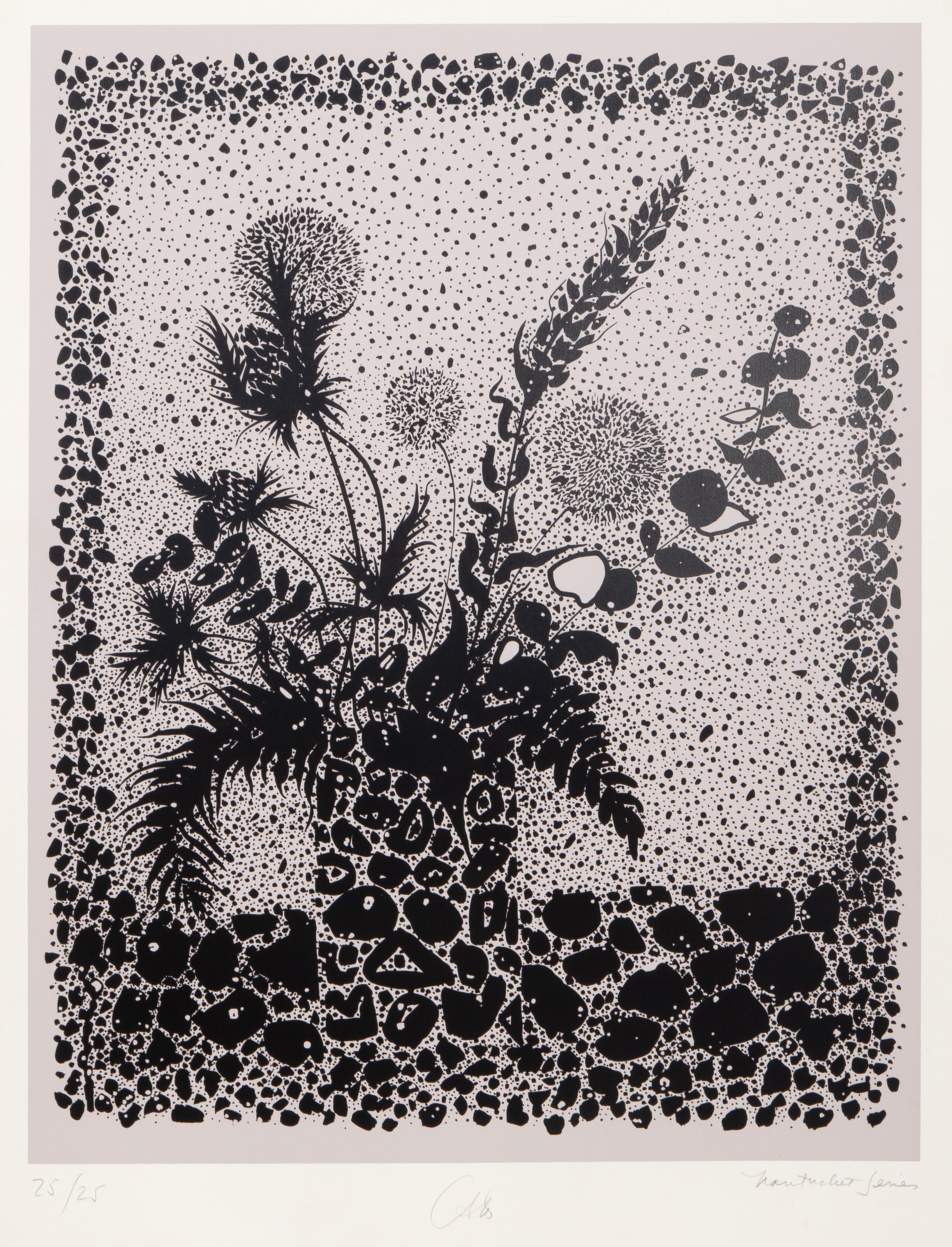 Bob Cato  Landscape Print - Still Life from the Nantucket Series (Silver), Modern Screenprint by Bob Cato