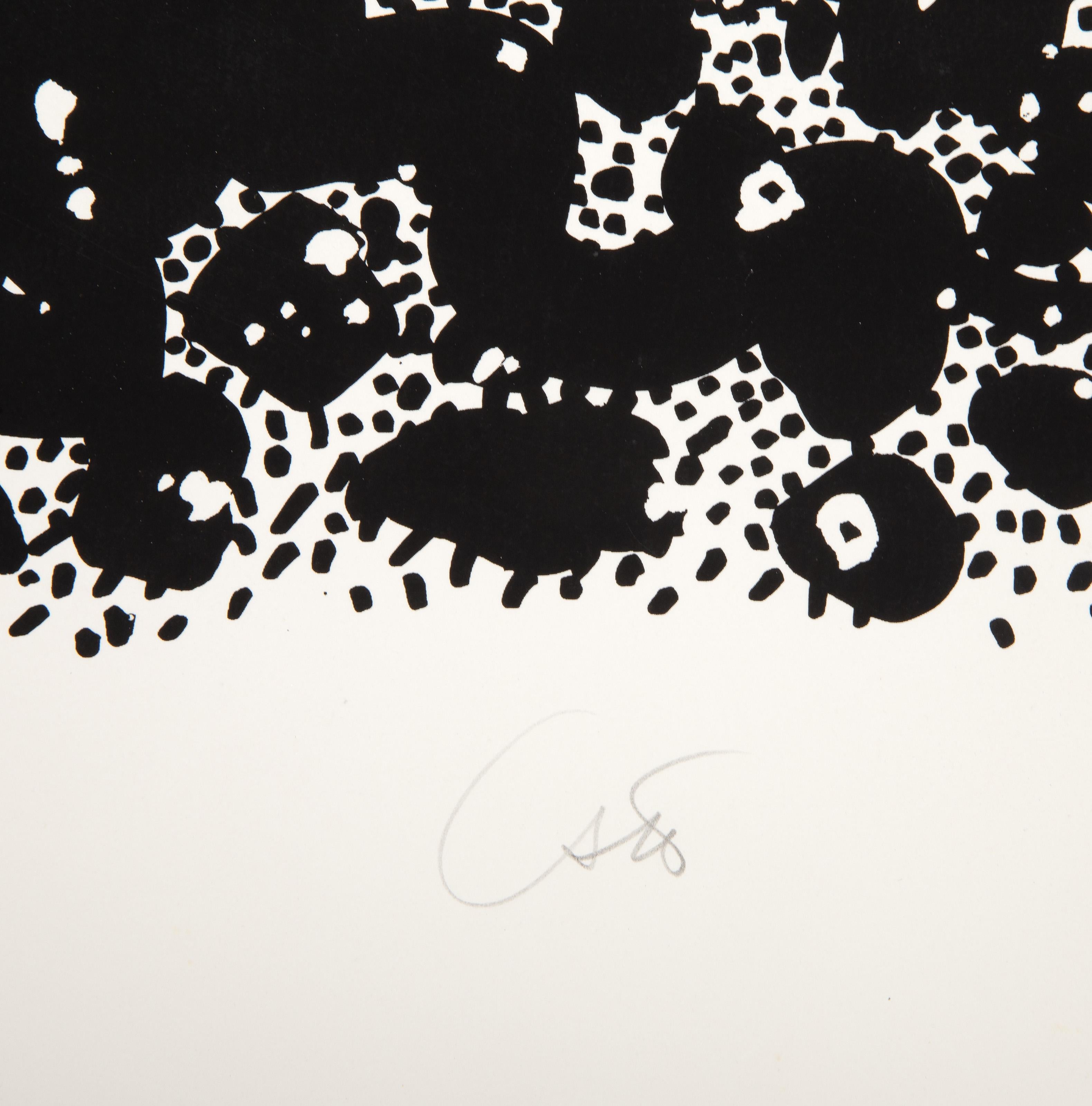 Tree from Nantucket Series, Minimalist Screenprint by Bob Cato - Black Landscape Print by Bob Cato 