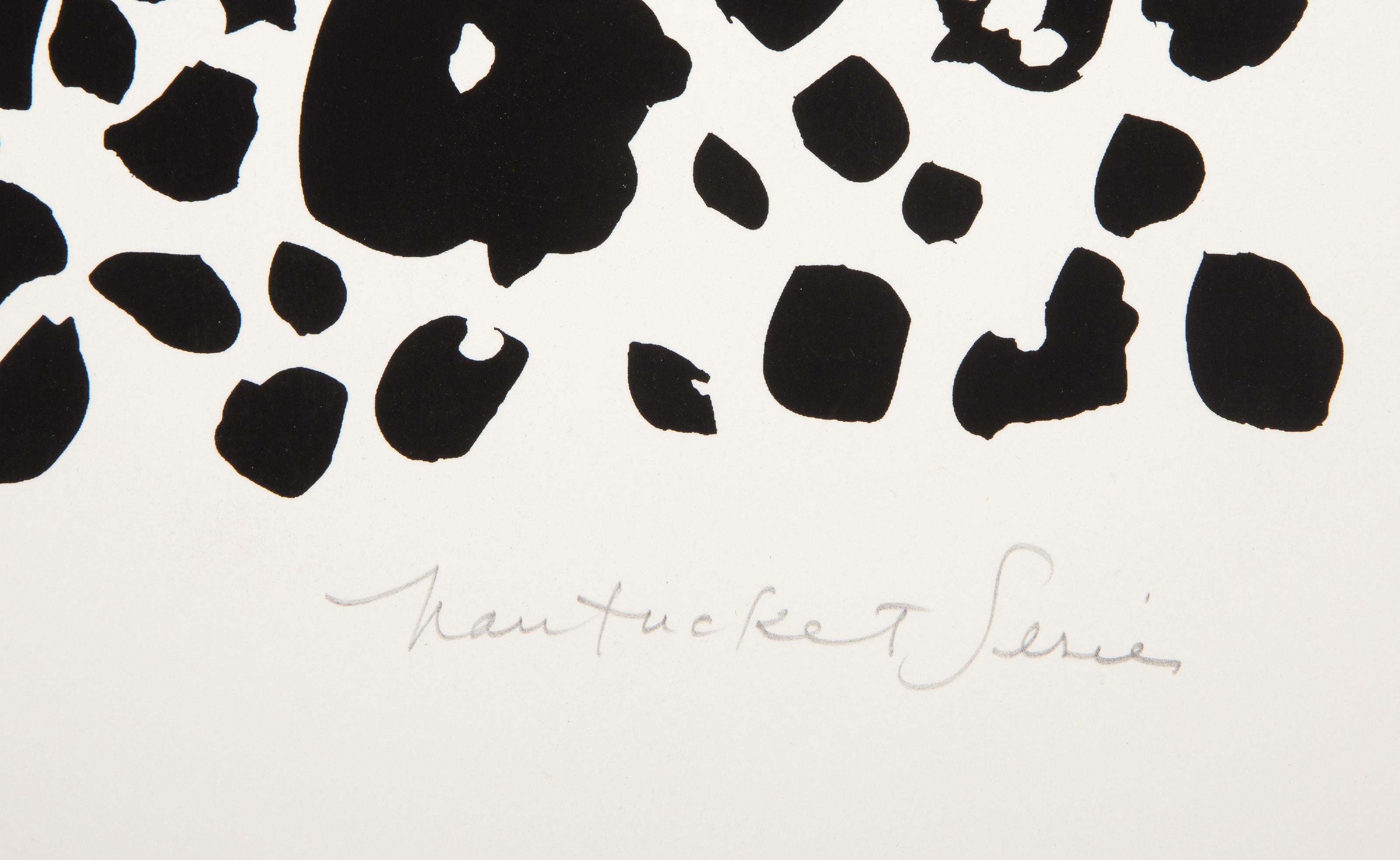 Pez blanco de la serie Nantucket, serigrafía minimalista de Bob Cato - Still-Life Print Gris de Bob Cato 