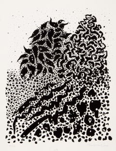 Pez blanco de la serie Nantucket, serigrafía minimalista de Bob Cato