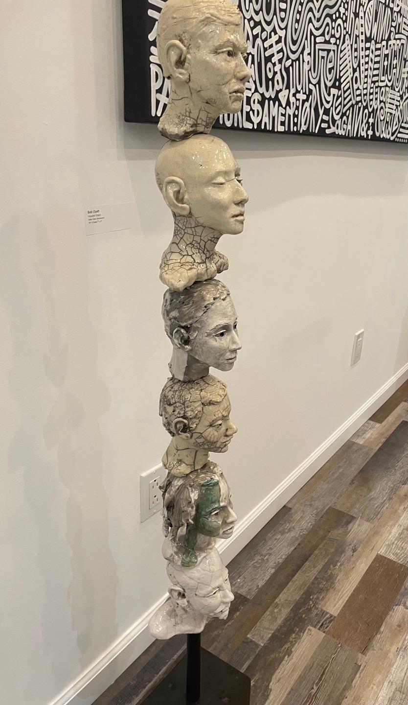 Six Headed Stack - Sculpture by Bob Clyatt