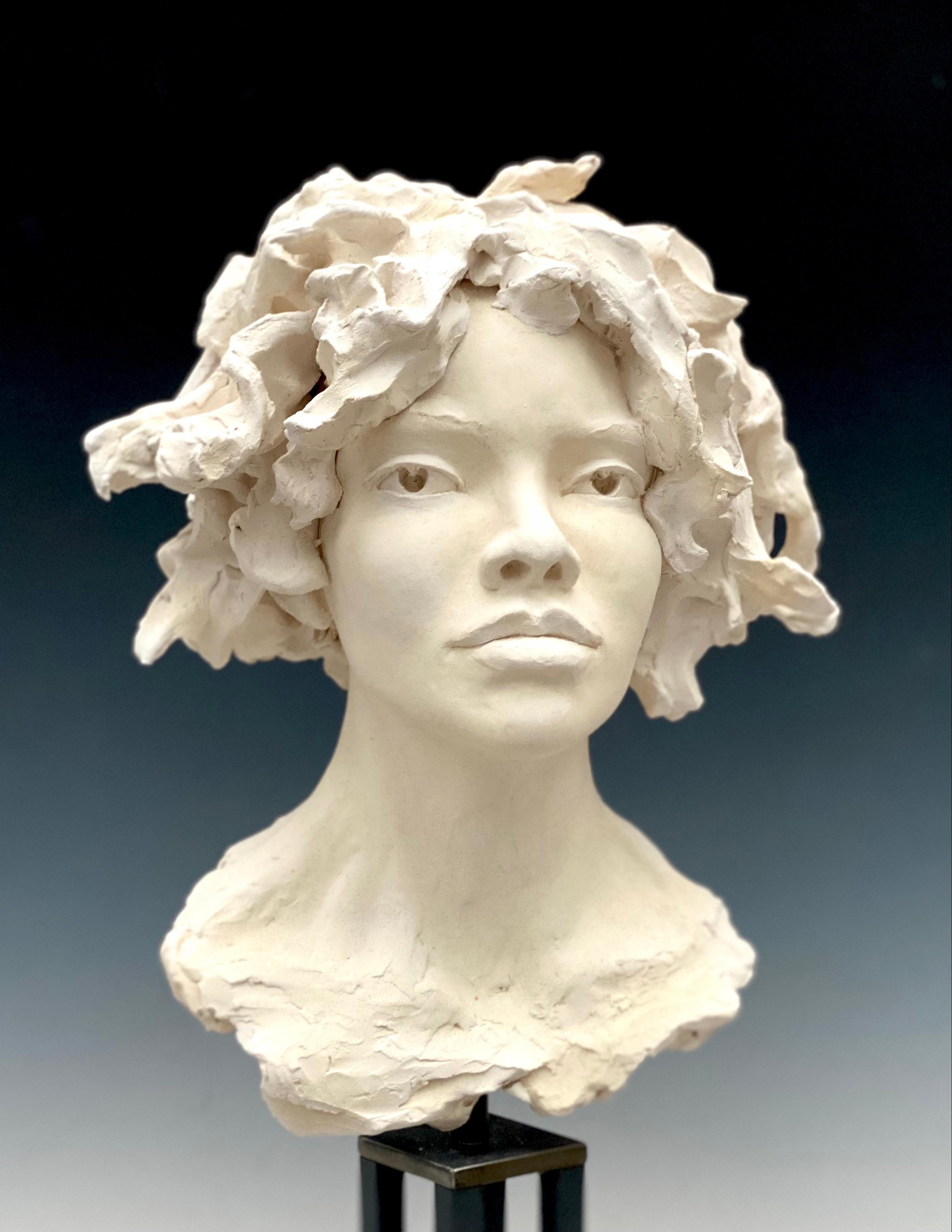 Bob Clyatt Figurative Sculpture - Woman's Head, 2020