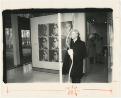 Photo of Andy Warhol taken at his Frankfurt exhibition