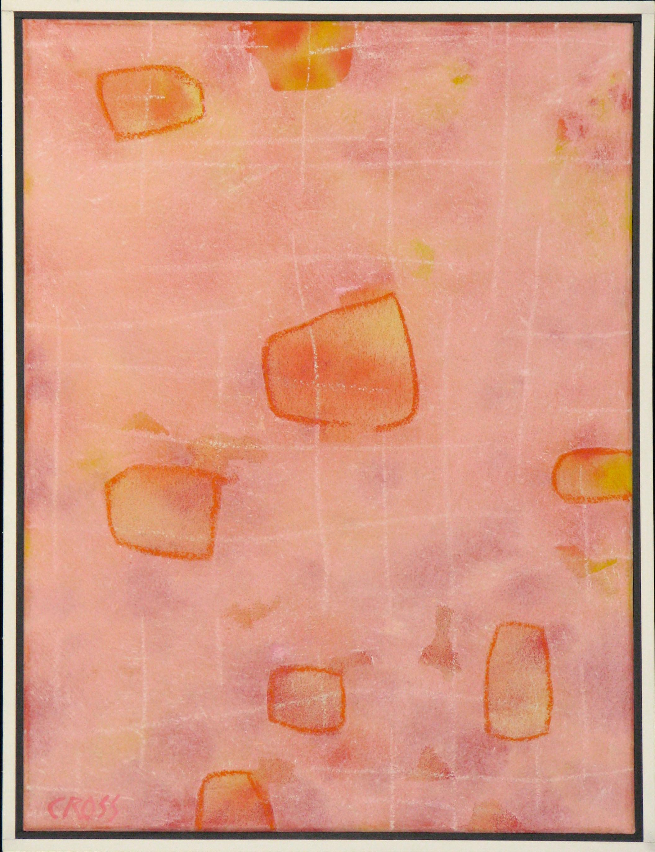 Bob Cross Abstract Painting - A Peck of Peach