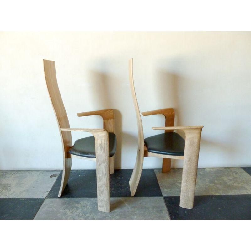 Danish Bob & Dries Van Den Berghe 'Iris' High Back Dining Chairs, Set of Four For Sale