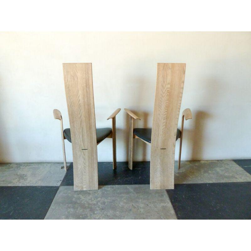 Bob & Dries Van Den Berghe 'Iris' High Back Dining Chairs, Set of Four In Good Condition For Sale In Scottsdale, AZ