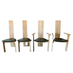 Bob & Dries Van Den Berghe 'Iris' High Back Dining Chairs, Set of Four