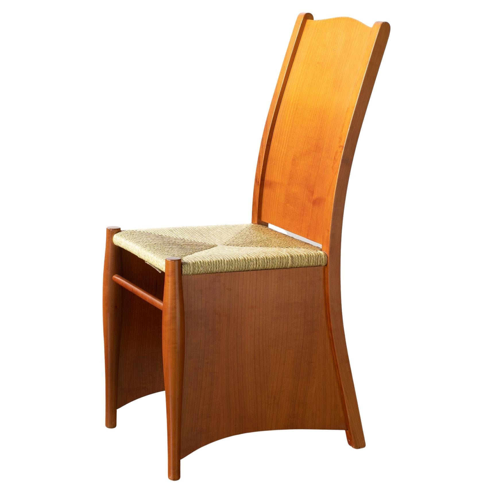 Chaise en bois de style postmoderne Bob Dubois Philippe Starck