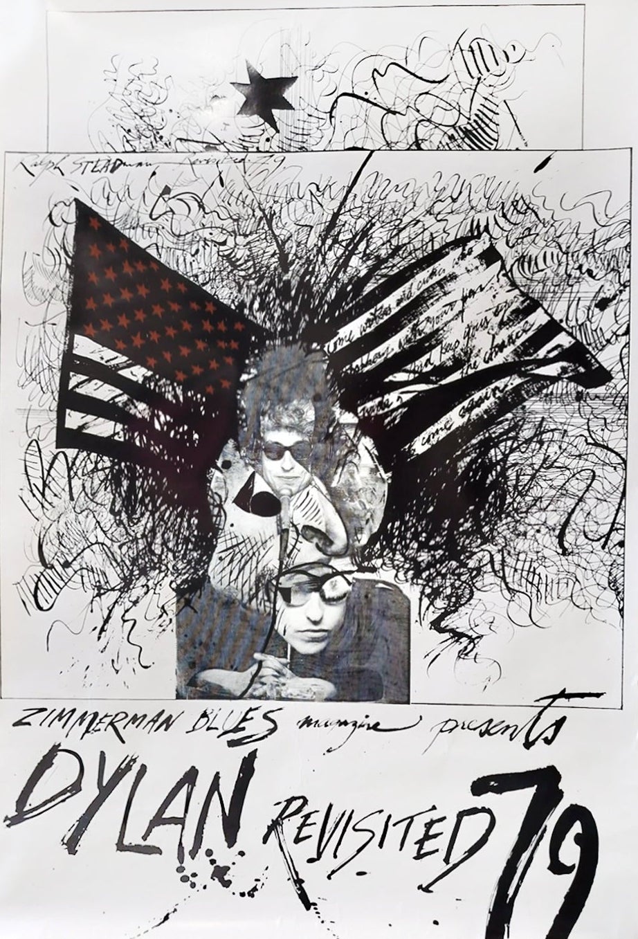 Bob Dylan – Dylan Revisited 79 – Originalplakat von Ralph Steadman, 1979