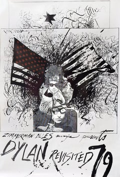 Bob Dylan - Dylan Revisited 79 - Affiche originale de Ralph Steadman, 1979