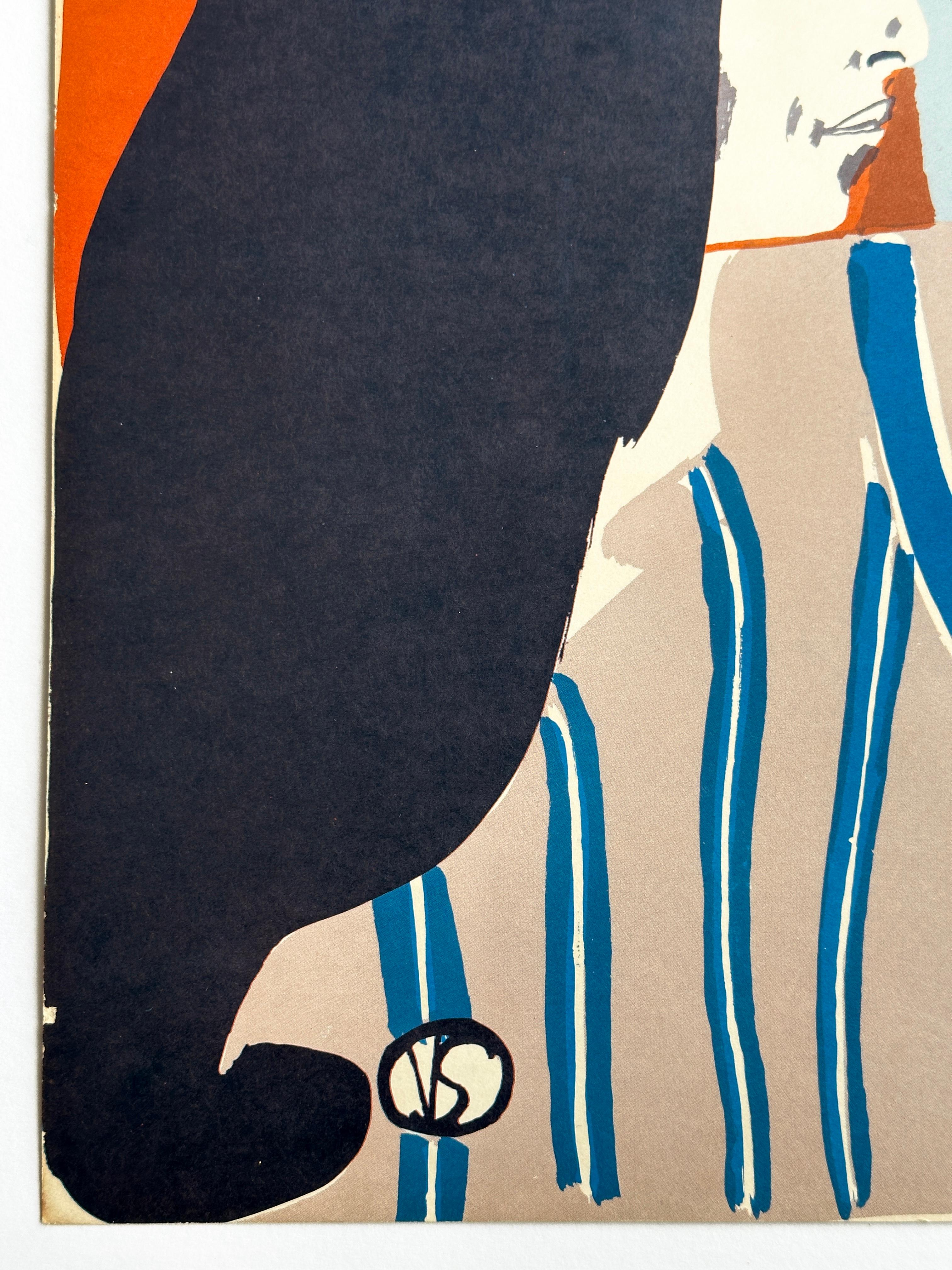 American Bob Dylan & Joan Baez Original Vintage US Tour Poster by Eric Von Schmidt, 1965