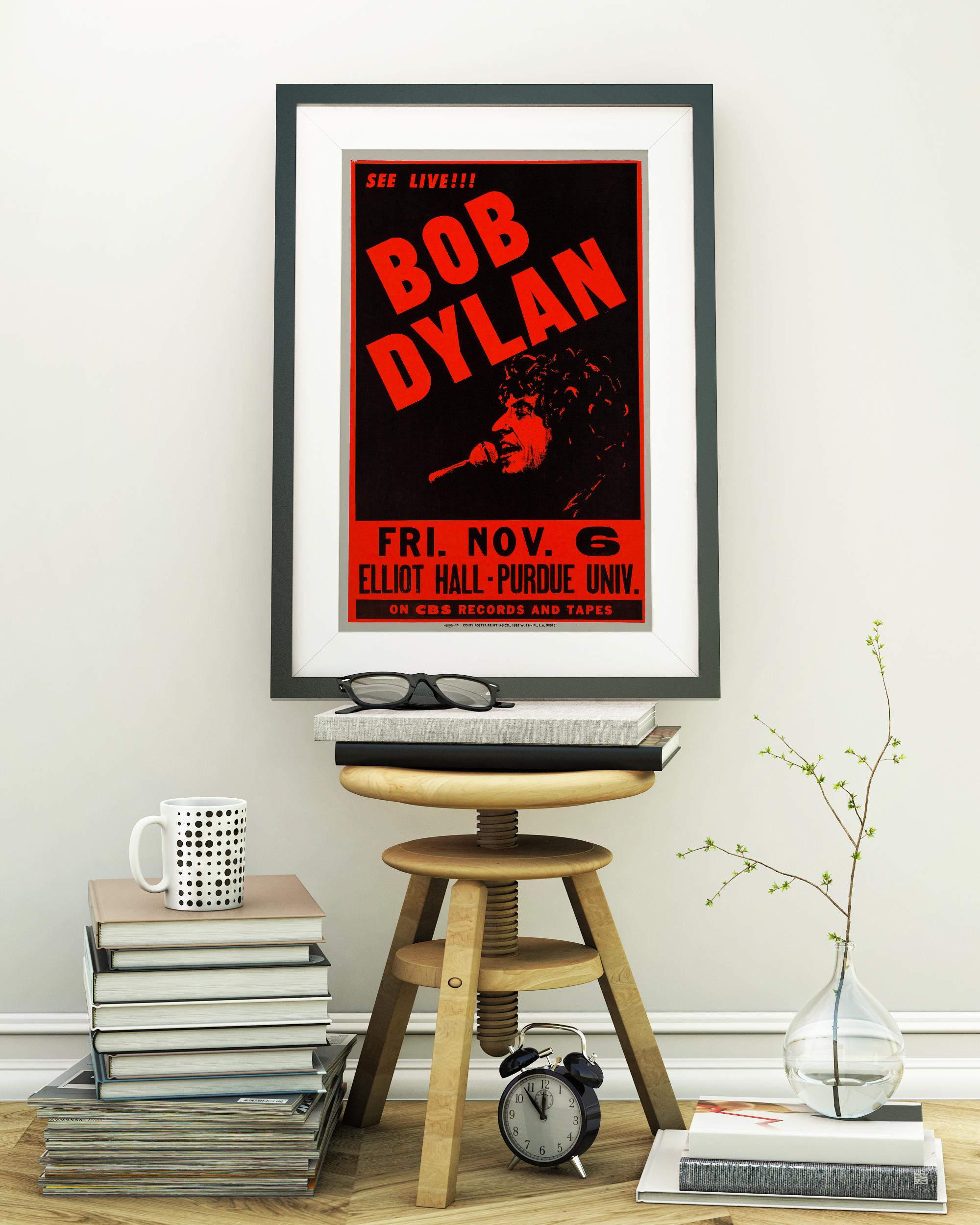 Post-Modern Bob Dylan Original Vintage Concert Poster, Lafayette, Indiana, 1981