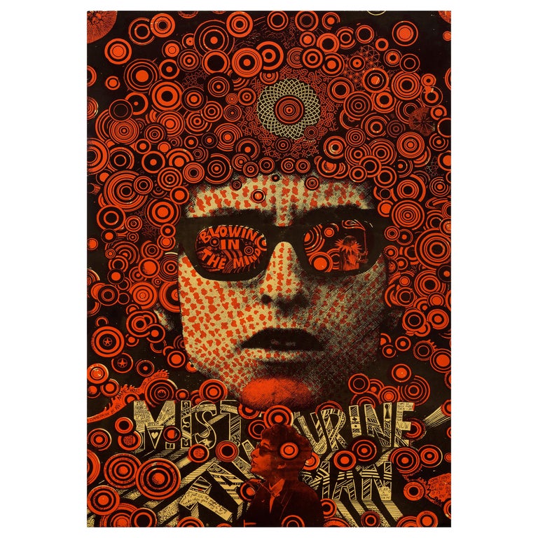 Bob Dylan Original Vintage Poster By Martin Sharp British 1967 At 1stdibs