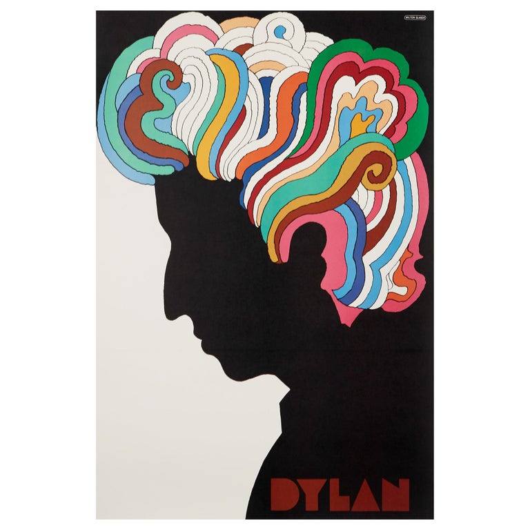 Bob Dylan Original Vintage Poster by Milton Glaser, 1967 at 1stDibs