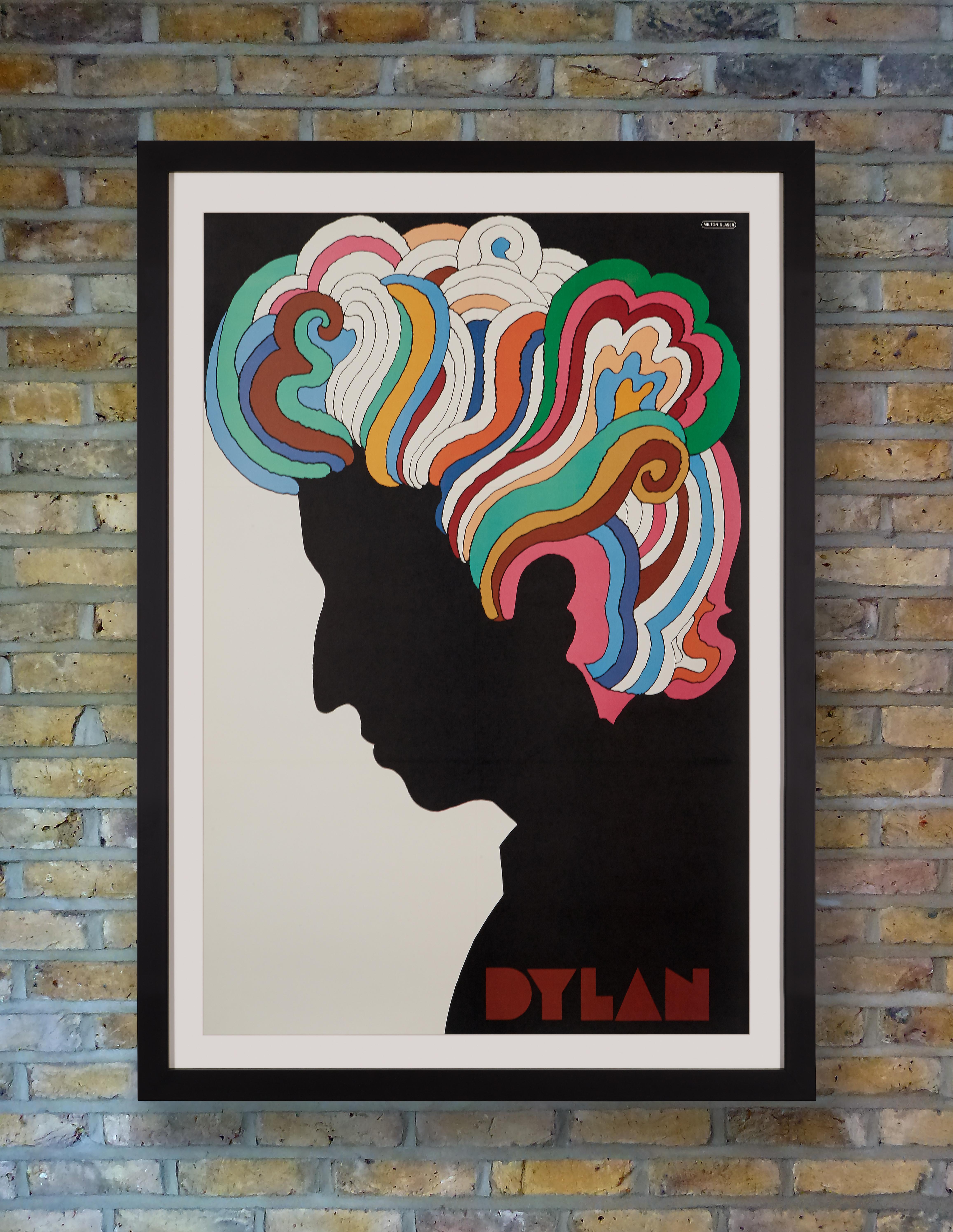 Bob Dylan's greatest hits
US Souvenir poster
Backed on linen
Art by Milton Glaser

One of America's most celebrated graphic designers and creator of the I ? NY logo, Milton Glaser was commissioned by Columbia Records to design a bonus insert