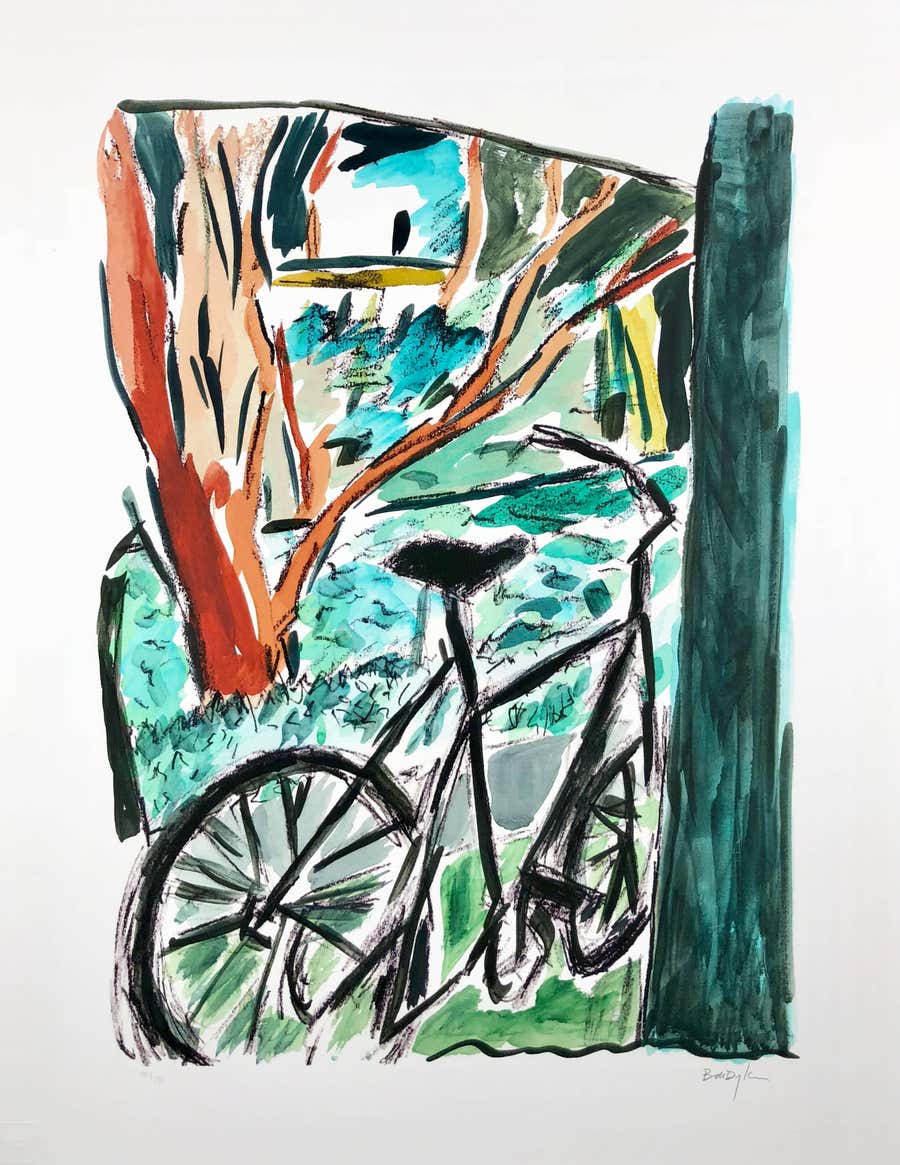 Bob Dylan, "Bicycle" from "The Drawn Blank Series", hand signed