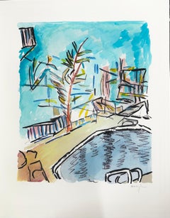 Bob Dylan, "Motel Pool, " hand signed