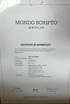 Don't Think Twice, It's Alright - from Mondo Scripto - Original Bob Dylan Lyrics