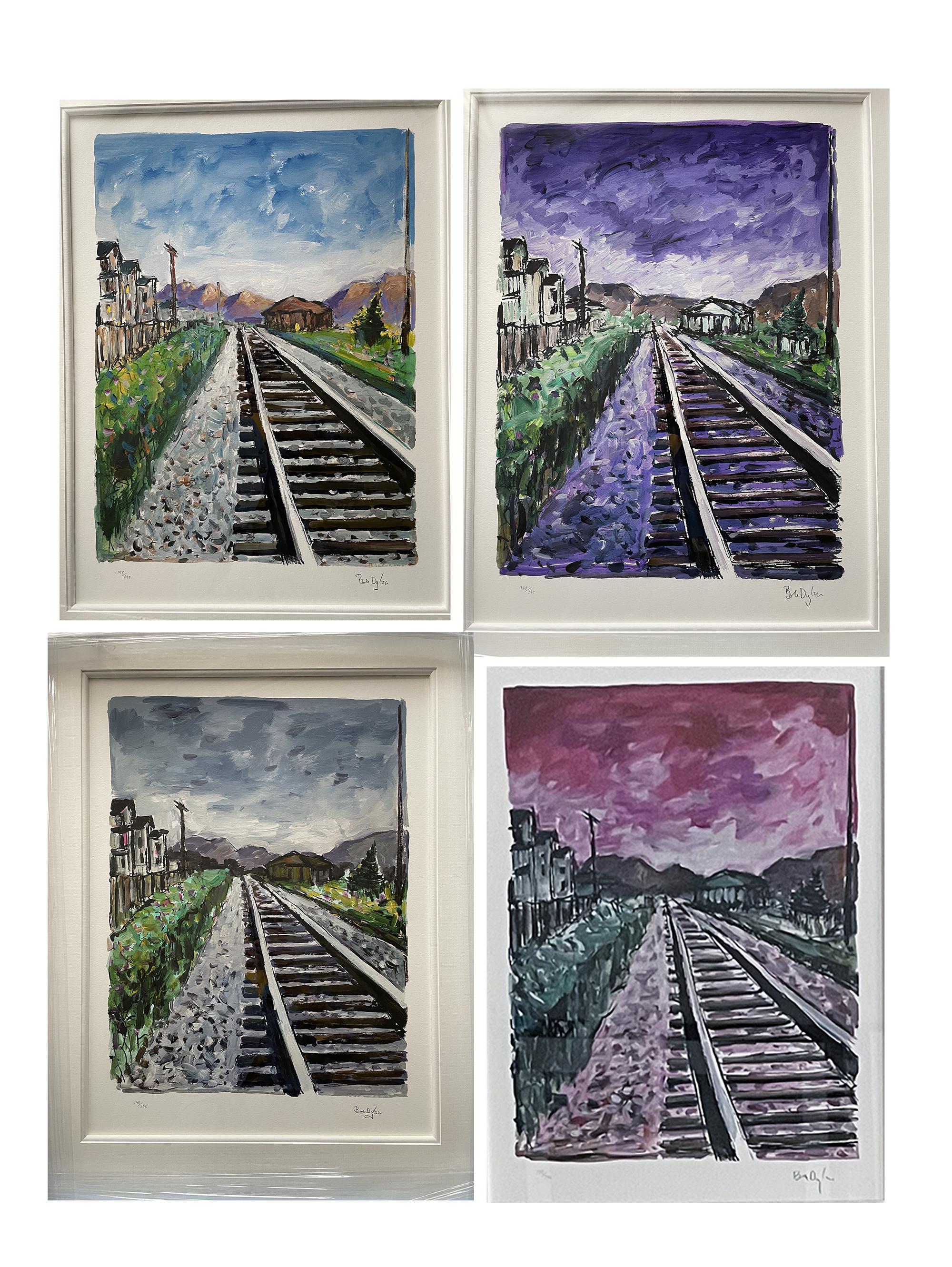 Bob Dylan Landscape Print - Train Tracks 2018 set of FOUR