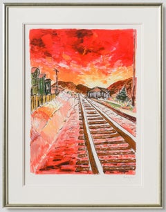 Train Tracks - Red, Giclee Print, Signed, Edition of 295, 2020