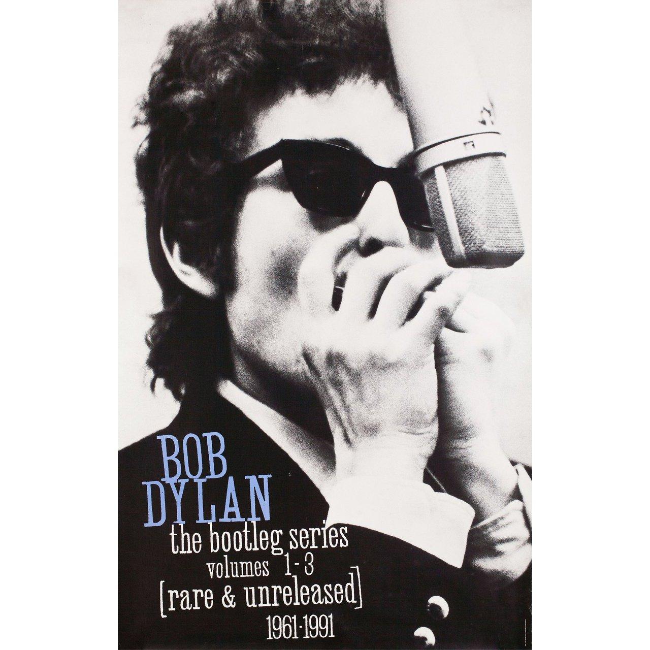 Original 1991 U.S. poster for Bob Dylan: The Bootleg Series 1961-(1991). Very good-fine condition, rolled. Please note: the size is stated in inches and the actual size can vary by an inch or more.
  