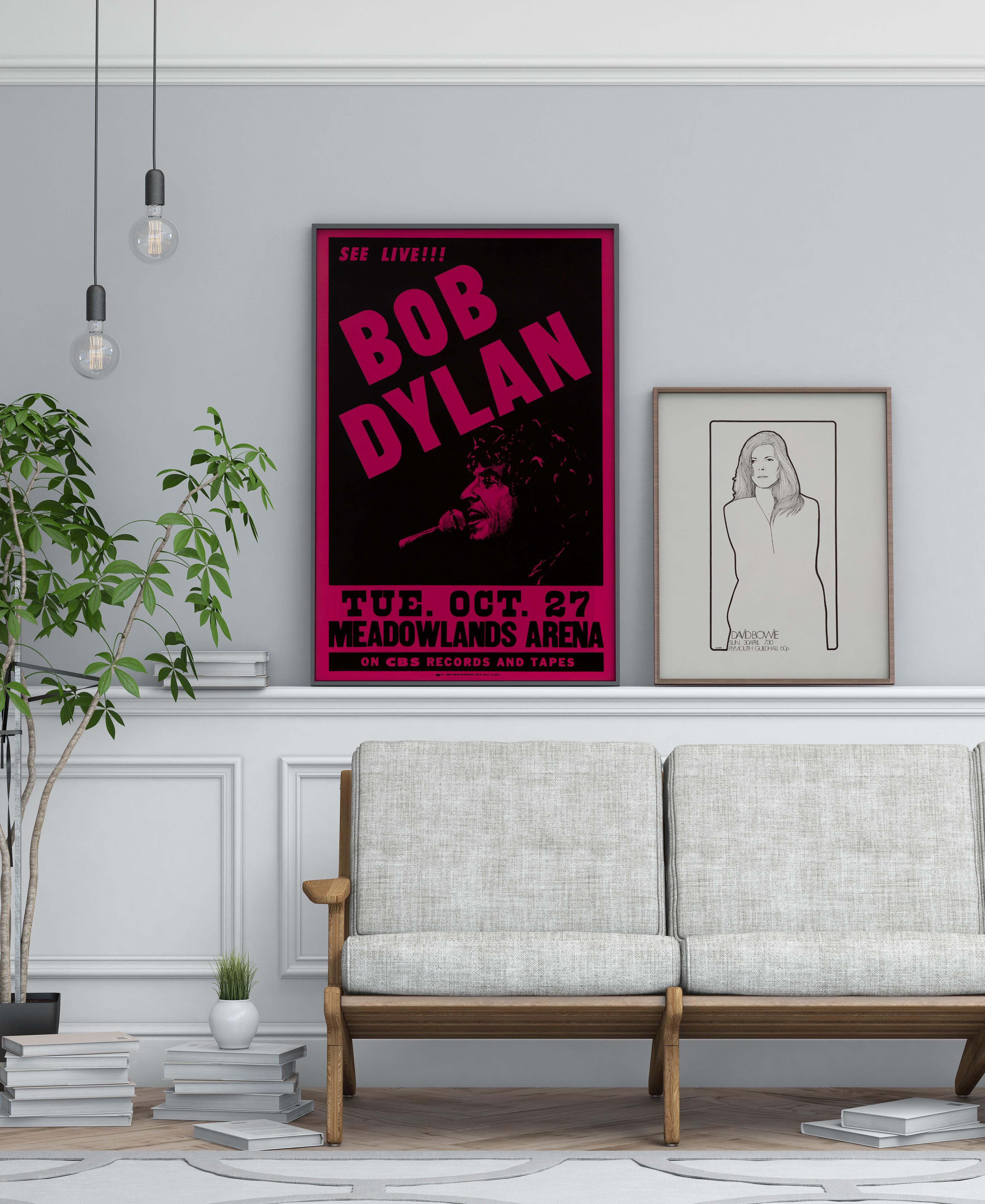 Bob Dylan Original Vintage Concert Poster, American, 1981 In Excellent Condition In Devon, GB