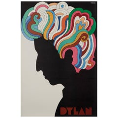 Vintage Bob Dylan US Souvenir Poster by Milton Glaser, 1967