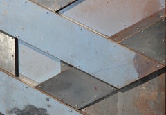 "Frozen Totem" Modern Geometric Abstract Metal Wall Sculpture