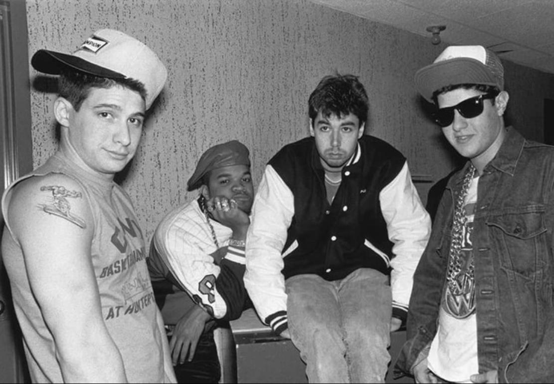 Bob Gruen Black and White Photograph - Beastie Boys and DJ Hurricane, NJ 1987