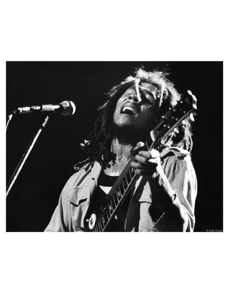 Bob Gruen Black and White Photograph - Bob Marley, Beacon Theater, New York City 1976 