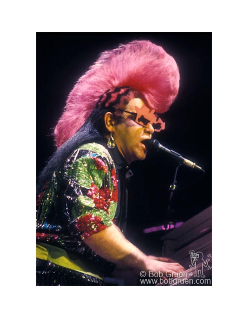 Bob Gruen Color Photograph – Elton John, MSG, NYC 1986, Elton 