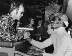 Vintage Elton John & Stevie Wonder, 1975