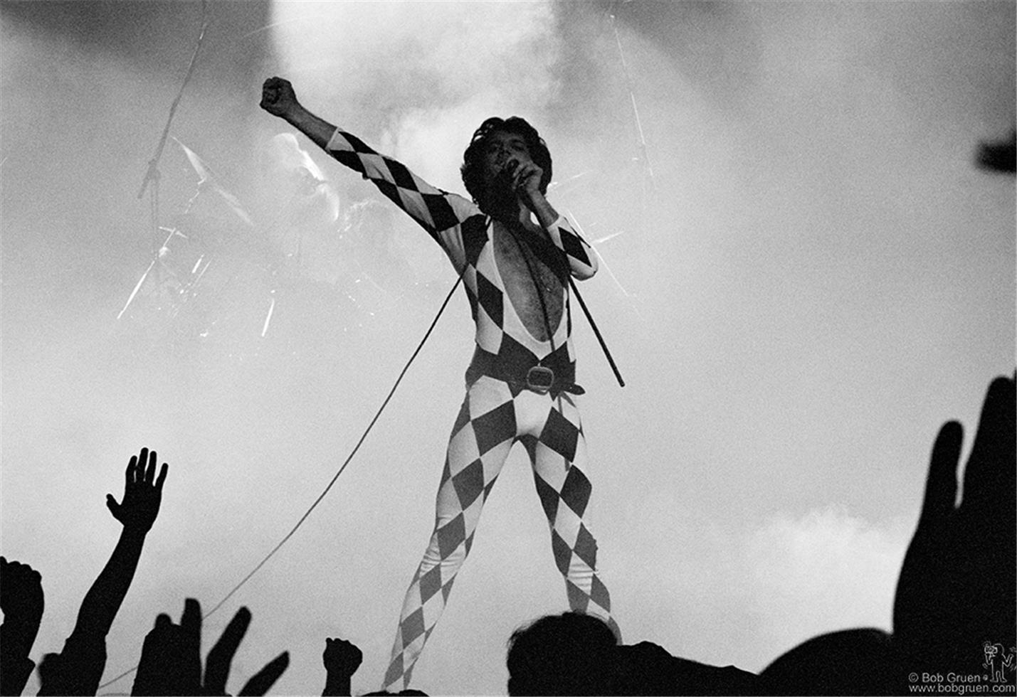 Bob Gruen Black and White Photograph - Freddie Mercury, Queen, NYC, 1977