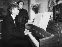 John Lennon and Yoko Ono at a piano, Hit Factory, NYC, 1980