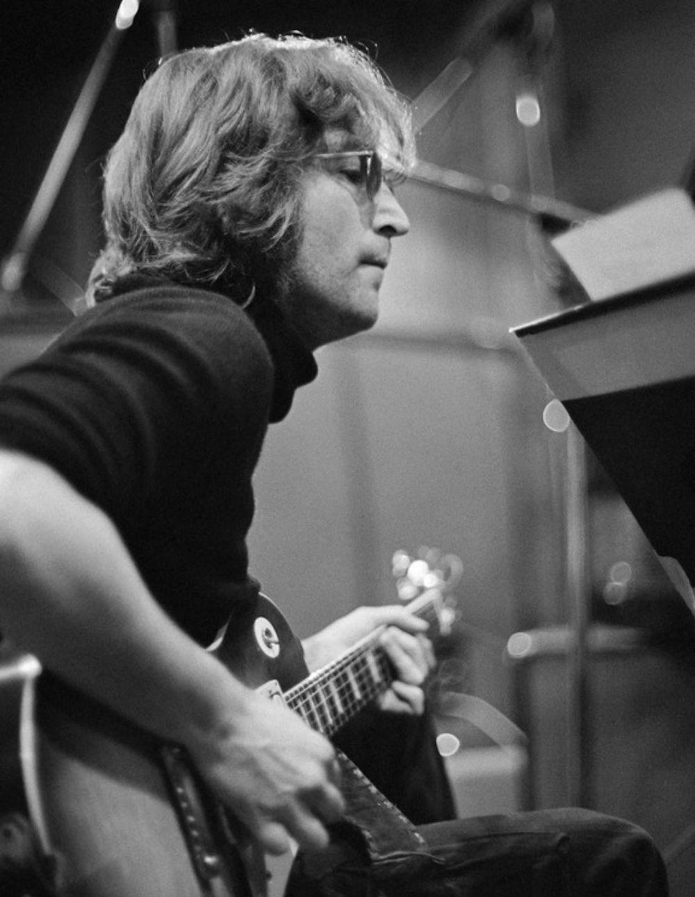 John Lennon con la chitarra, Record Plant, NYC 1972