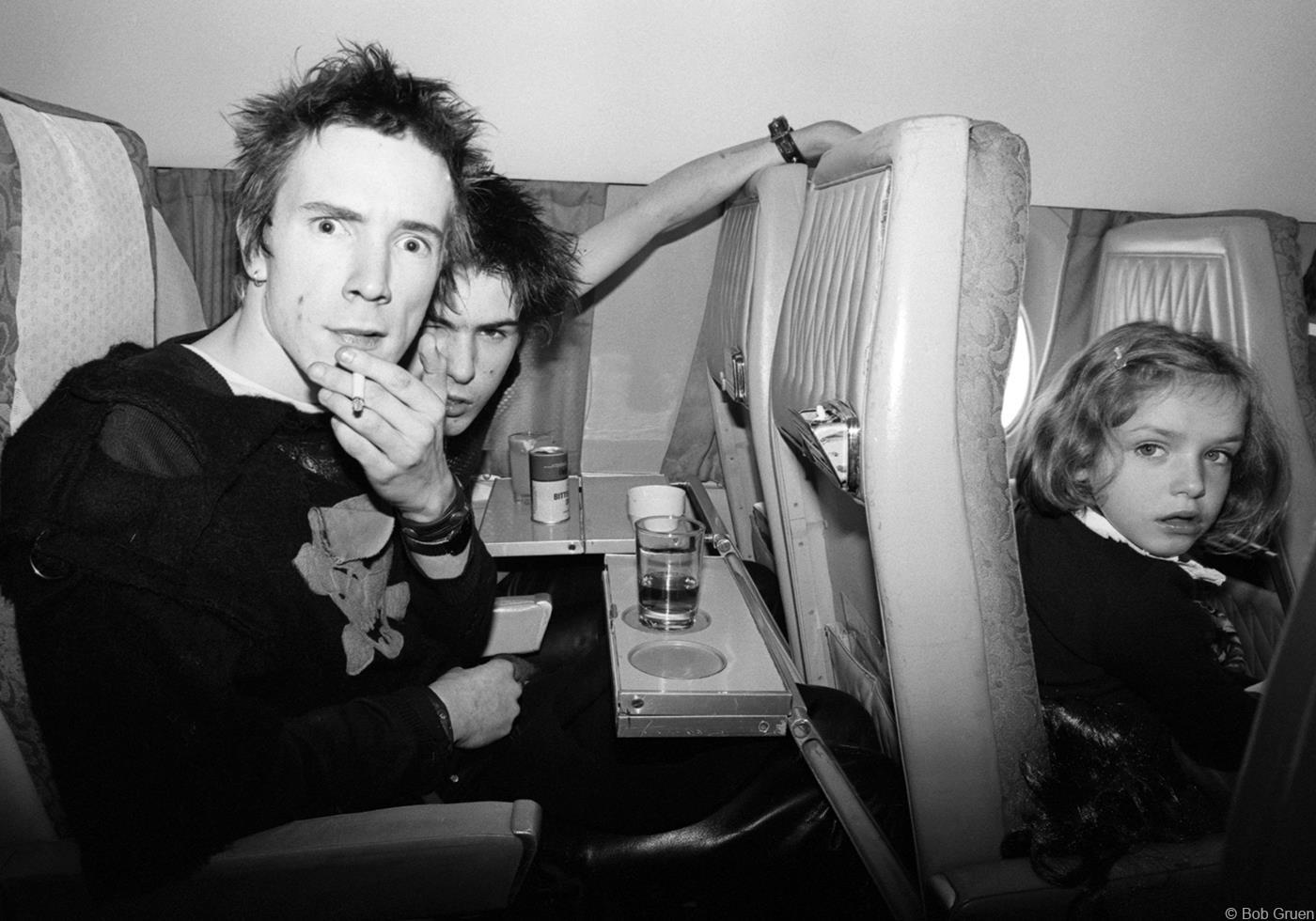 Bob Gruen Black and White Photograph - Johnny Rotten & Sid Vicious, Europe 1977