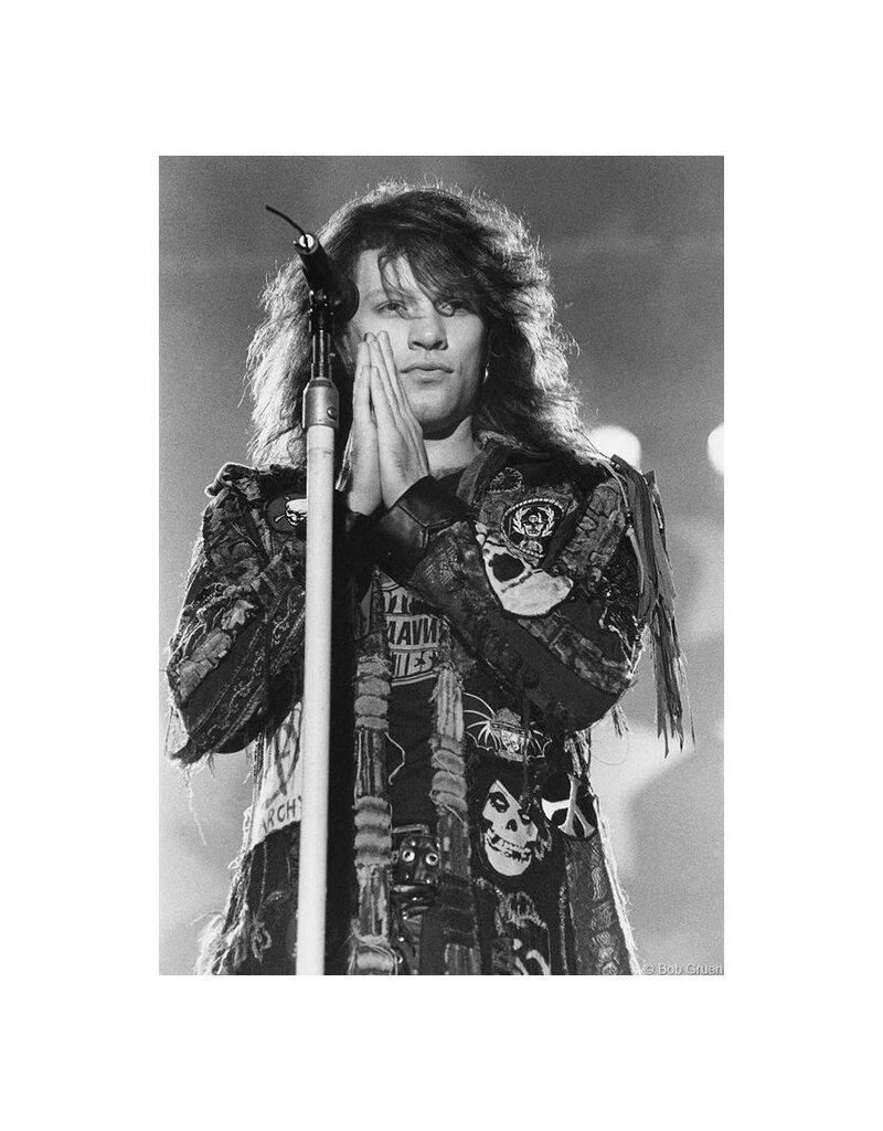 Bob Gruen Black and White Photograph - Jon Bon Jovi, Moscow 1989 