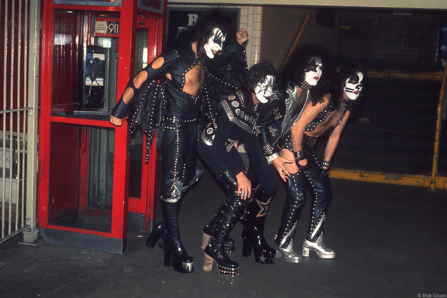 Bob Gruen Portrait Photograph - Kiss, NYC, 1974