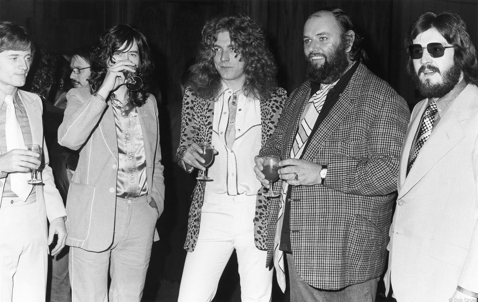 Bob Gruen Portrait Photograph - Led Zeppelin and Peter Grant, NYC, 1974