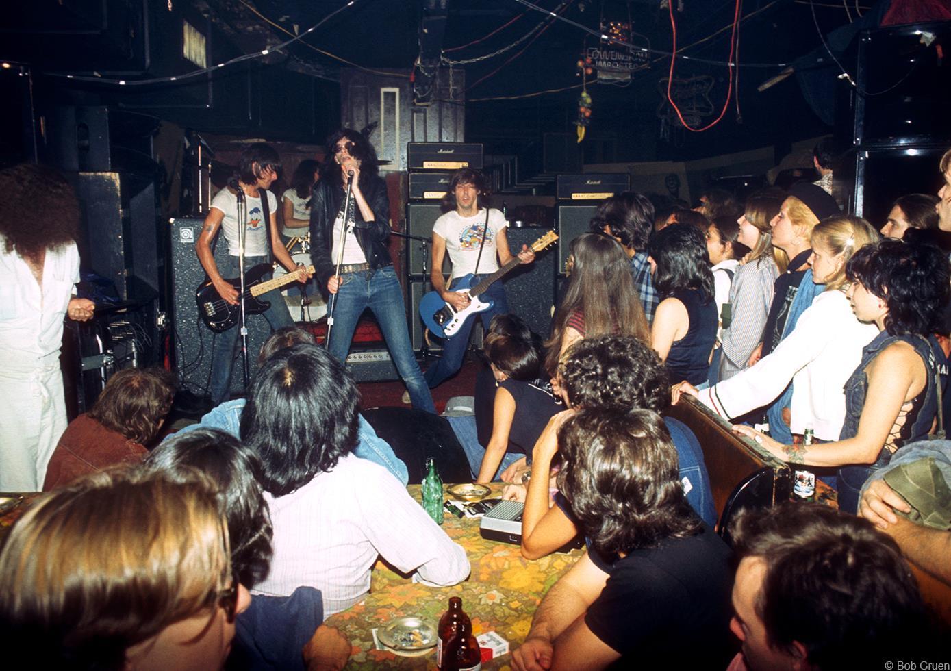 Bob Gruen Portrait Photograph - Ramones, CBGB, NYC, 1976