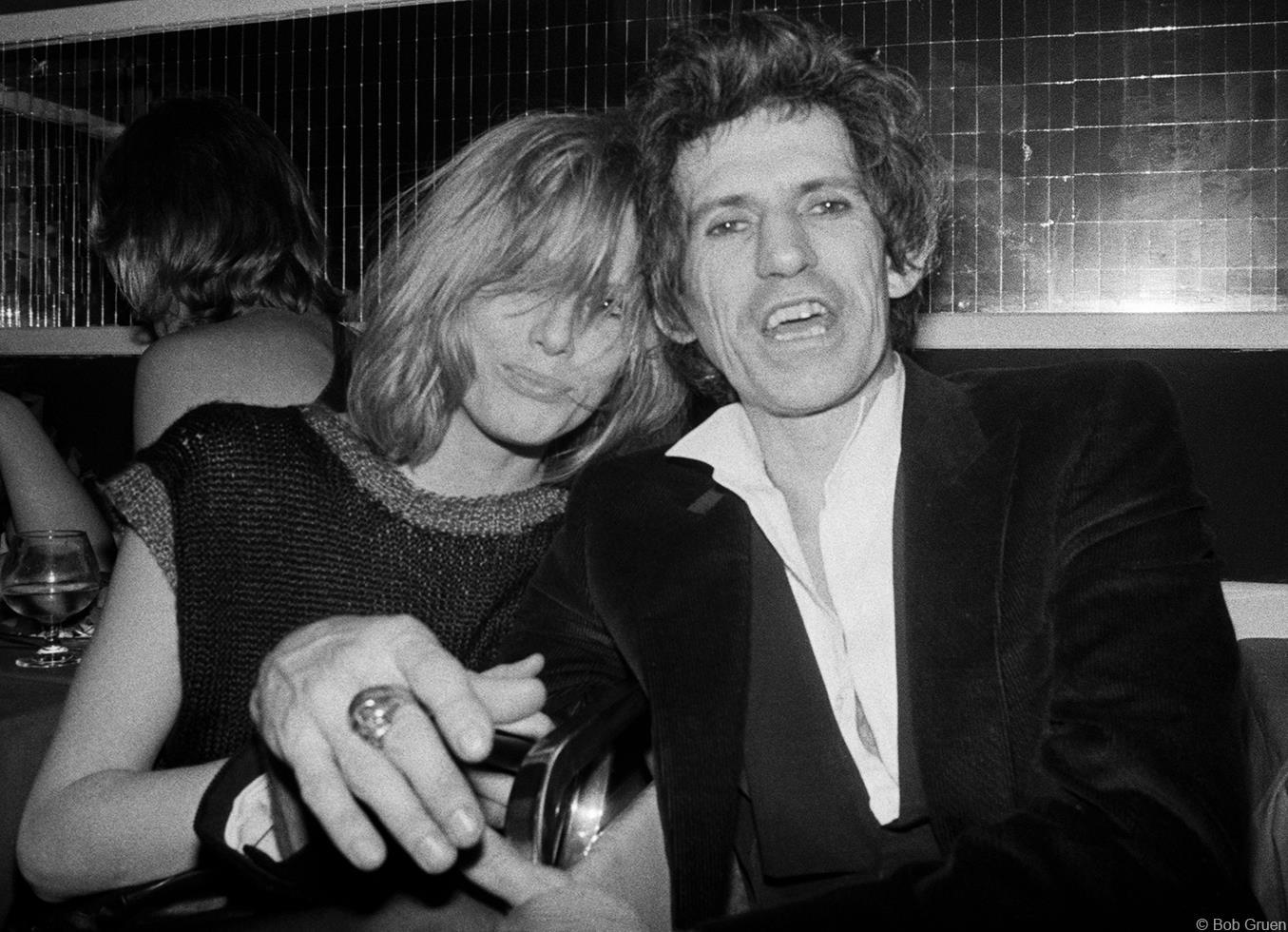 Bob Gruen Portrait Photograph - Rolling Stones, Keith Richards & Patti Hansen, NYC, 1983