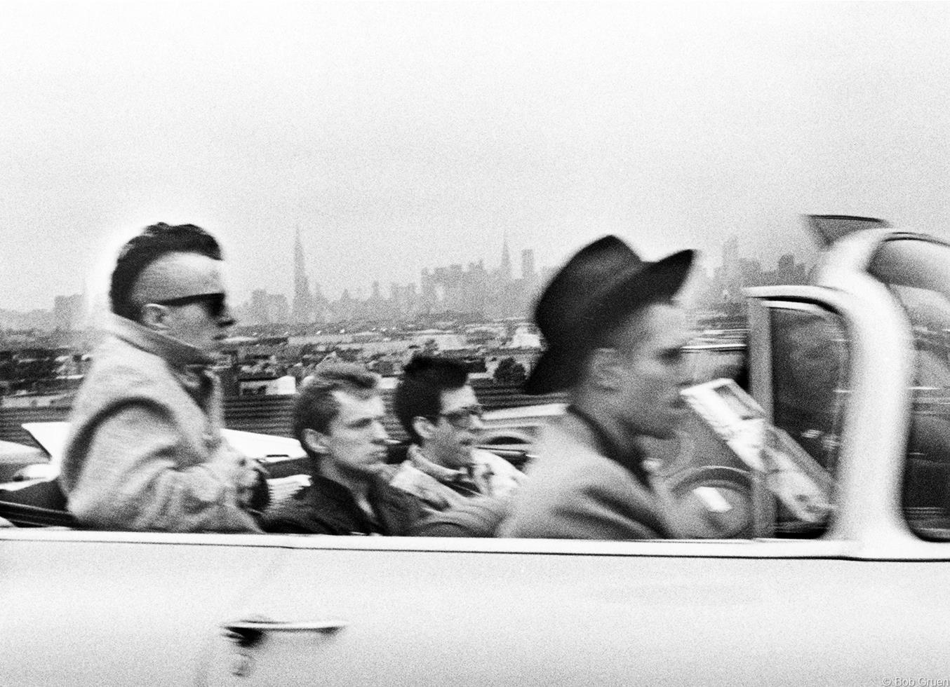 Bob Gruen Black and White Photograph - The Clash, In Car, New York City 1982