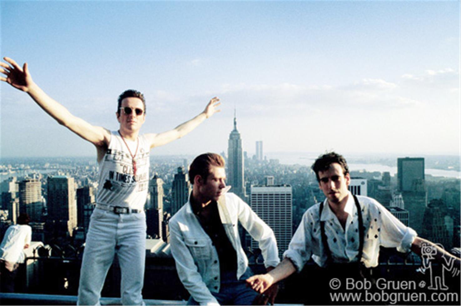 Bob Gruen Portrait Photograph - The Clash, Top of the Rock, NYC