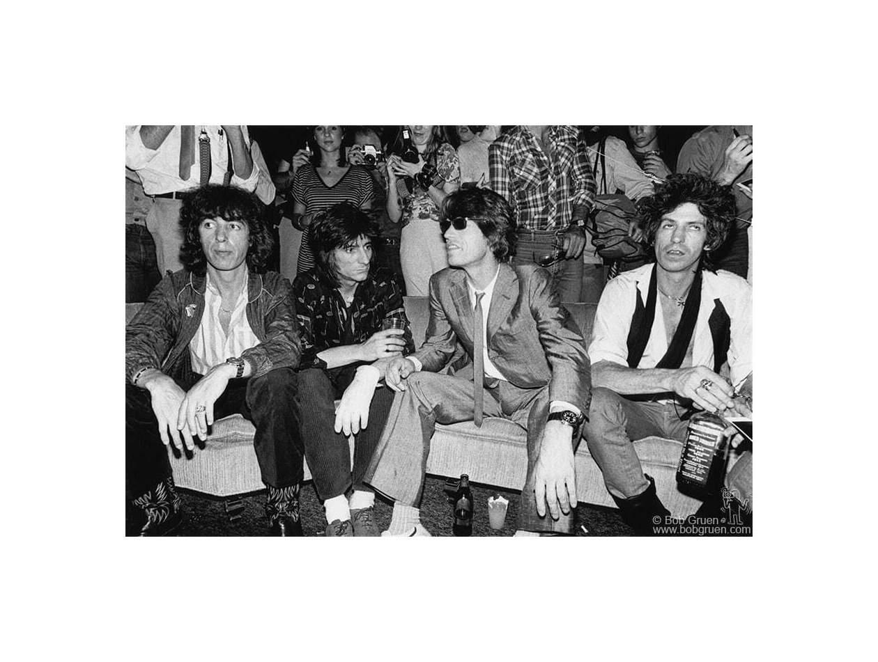 Bob Gruen Black and White Photograph - The Rolling Stones, NYC 1980 