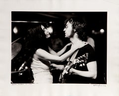 Yoko Ono and John Lennon In Love, Black & White Photograph by Bob Gruen