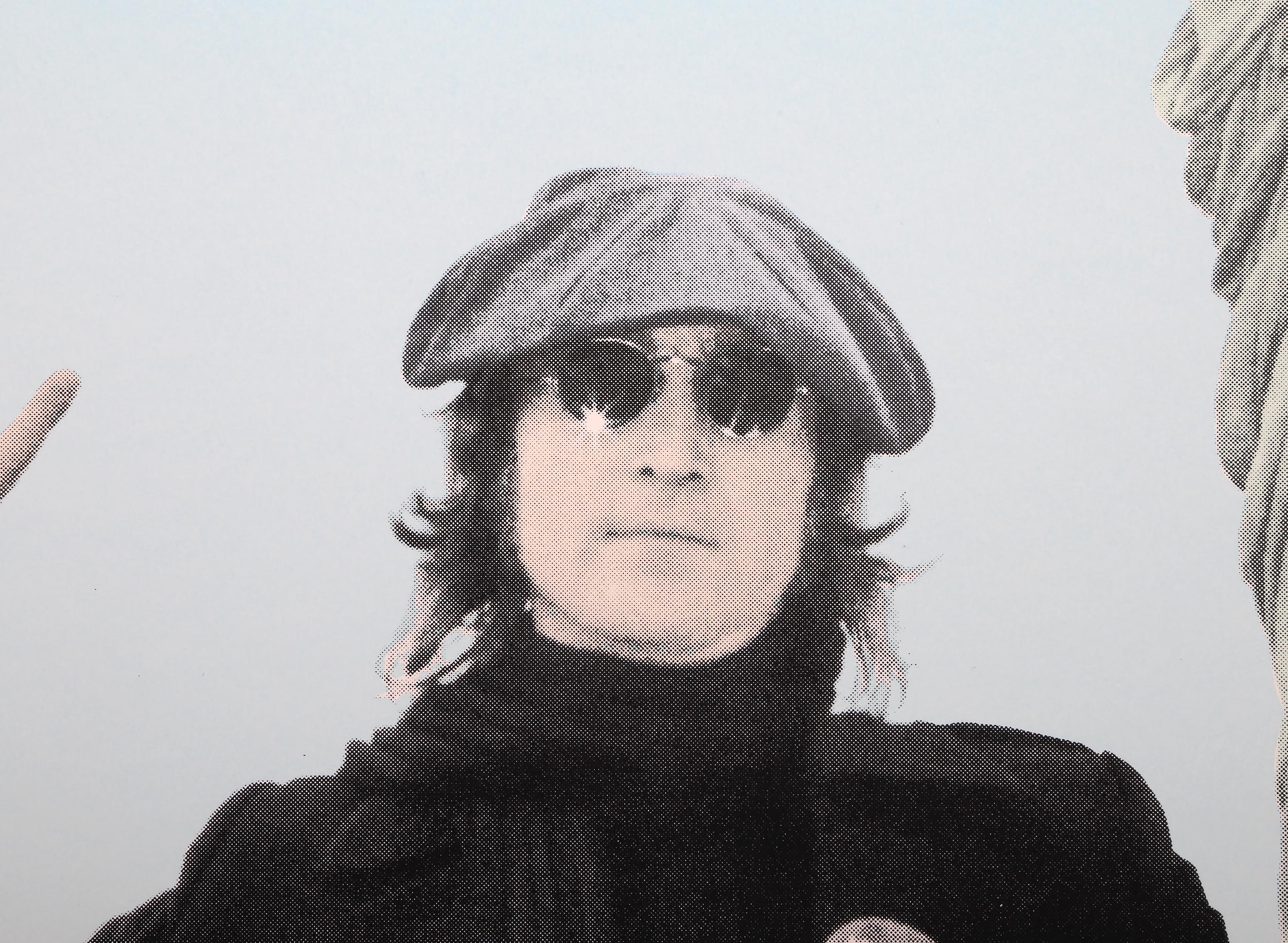 John Lennon - Peace and Freedom Blue, serigrafia di Bob Gruen in vendita 1