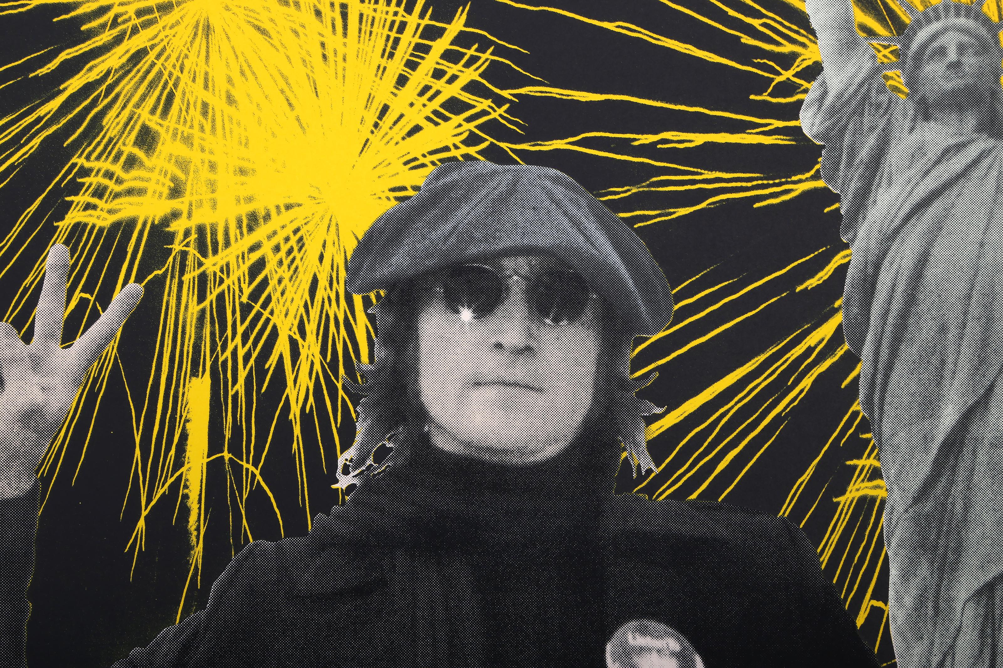 John Lennon - Peace and Freedom Fireworks, Screenprint by Bob Gruen For Sale 3