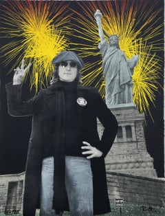 John Lennon - Peace and Freedom Fireworks, Screenprint by Bob Gruen