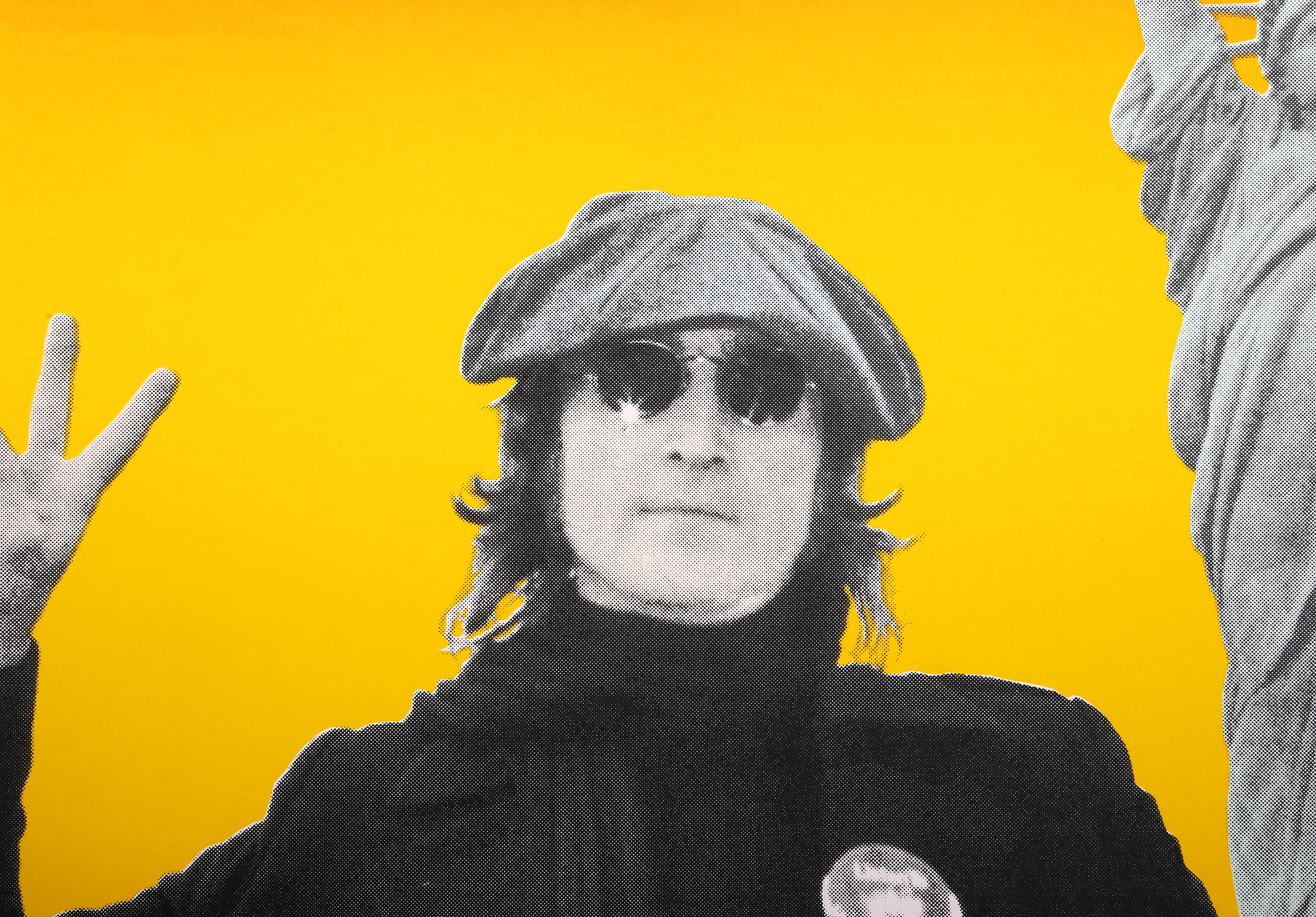 John Lennon - Paz y Libertad Naranja, Serigrafía de Bob Gruen en venta 1